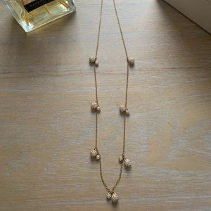 Banana Republic Gold & Diamond Ball, Long Necklace